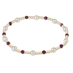 enewton Pearl Sincerity Pattern 4MM Bead Bracelet – Ruby NWT